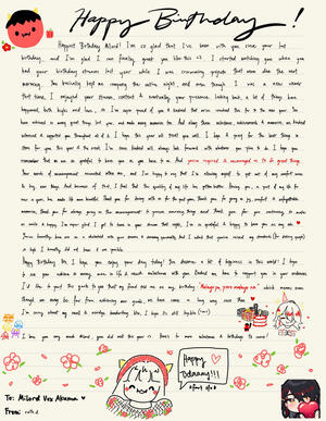 milord birthday card organized by Stellaaac